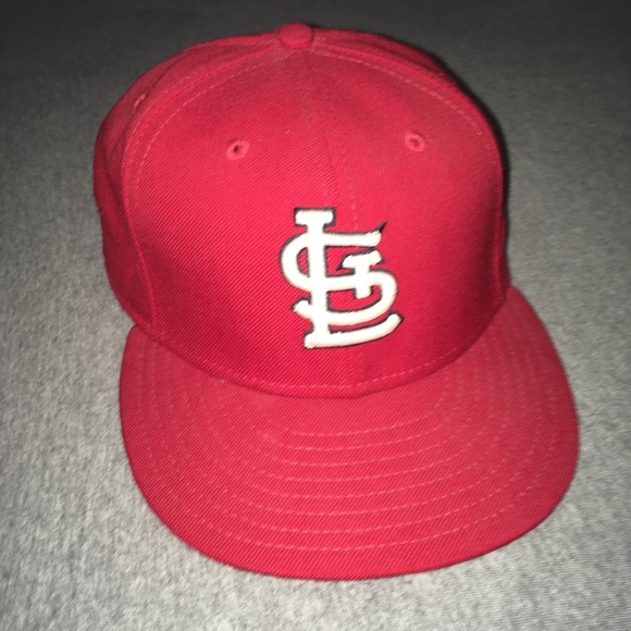 Fitted Flat Bill St. Louis Cardinals Hat. 7 7/8 - Picture 1 of 5